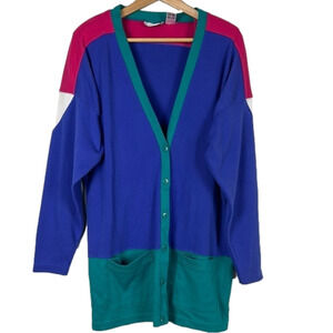 Vintage 90's Colourblock cardigan size medium